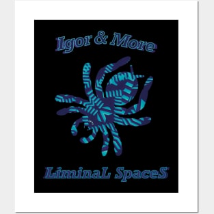 Igor & More Tarantula Liminal Stairs Blue Haze Posters and Art